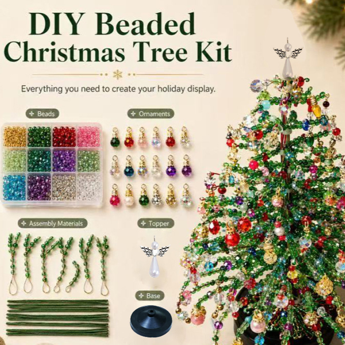 DIY Beaded Christmas Tree Craft Kit