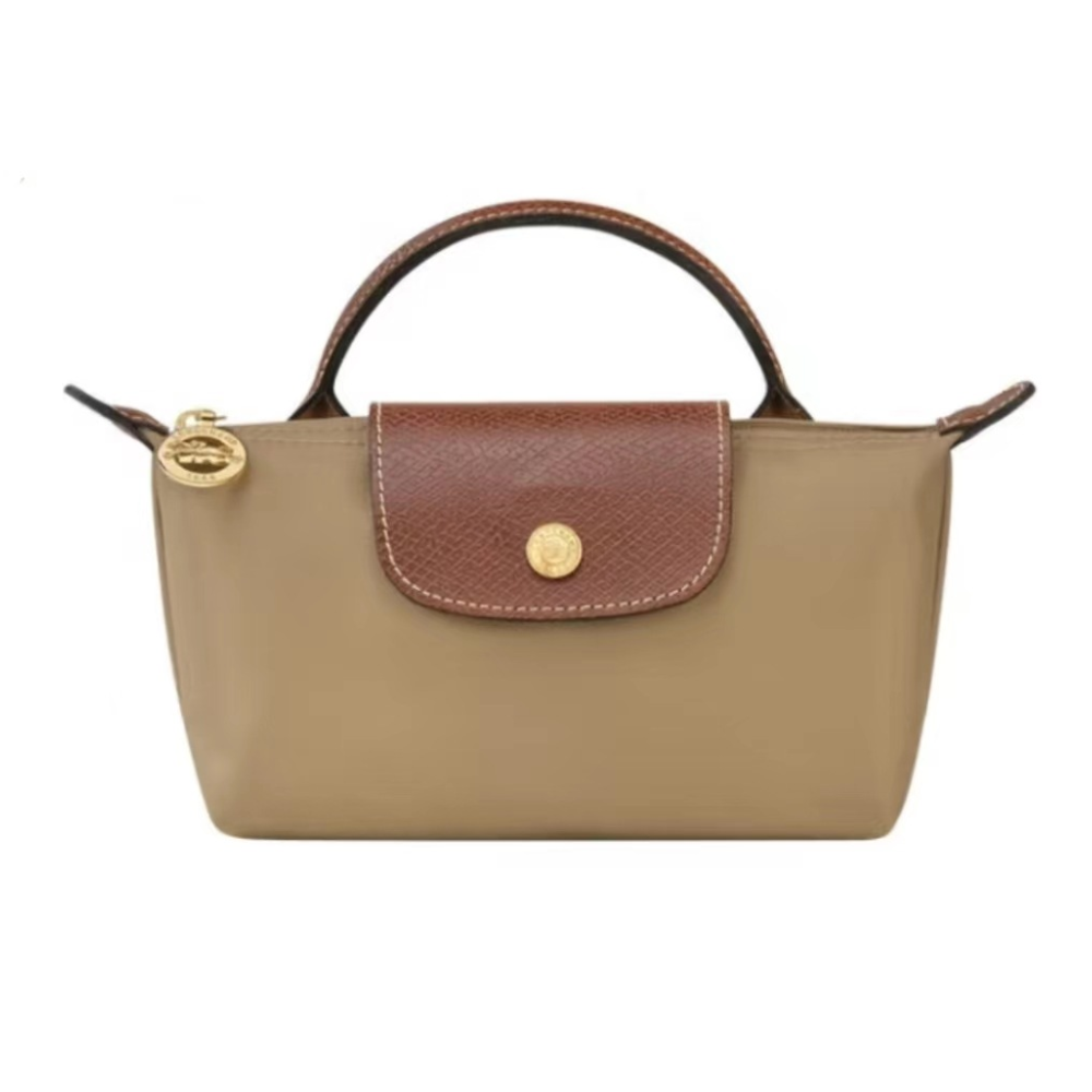 Emma • Mini Bolso Tote Verde Caqui Plegable Con Solapa